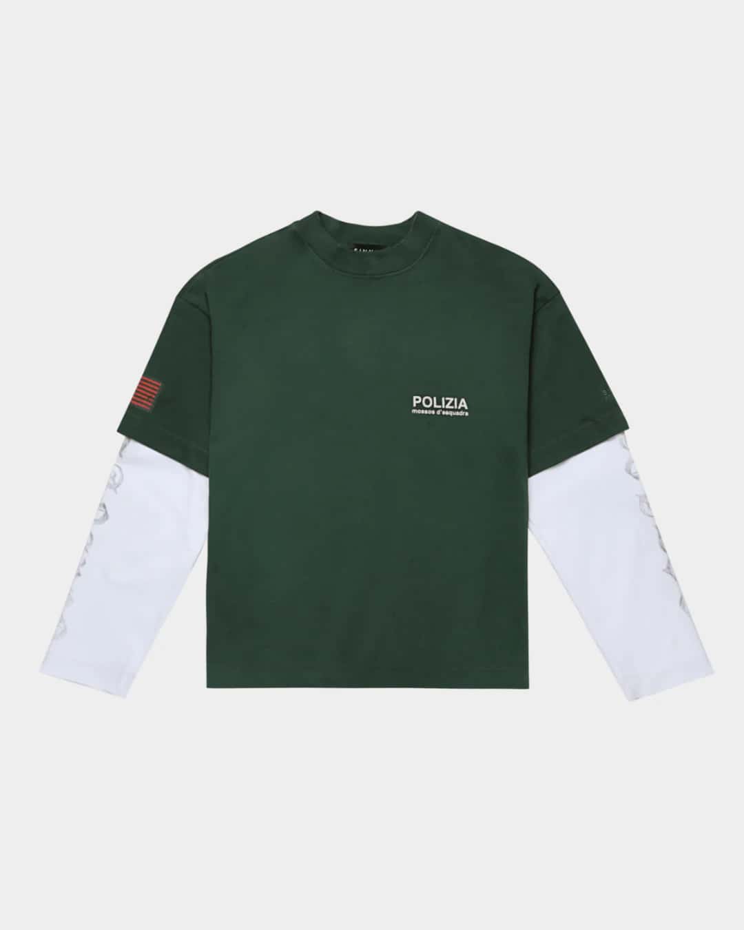 POLIZIA GREEN DOUBLE SLEEVE - miniatura 1