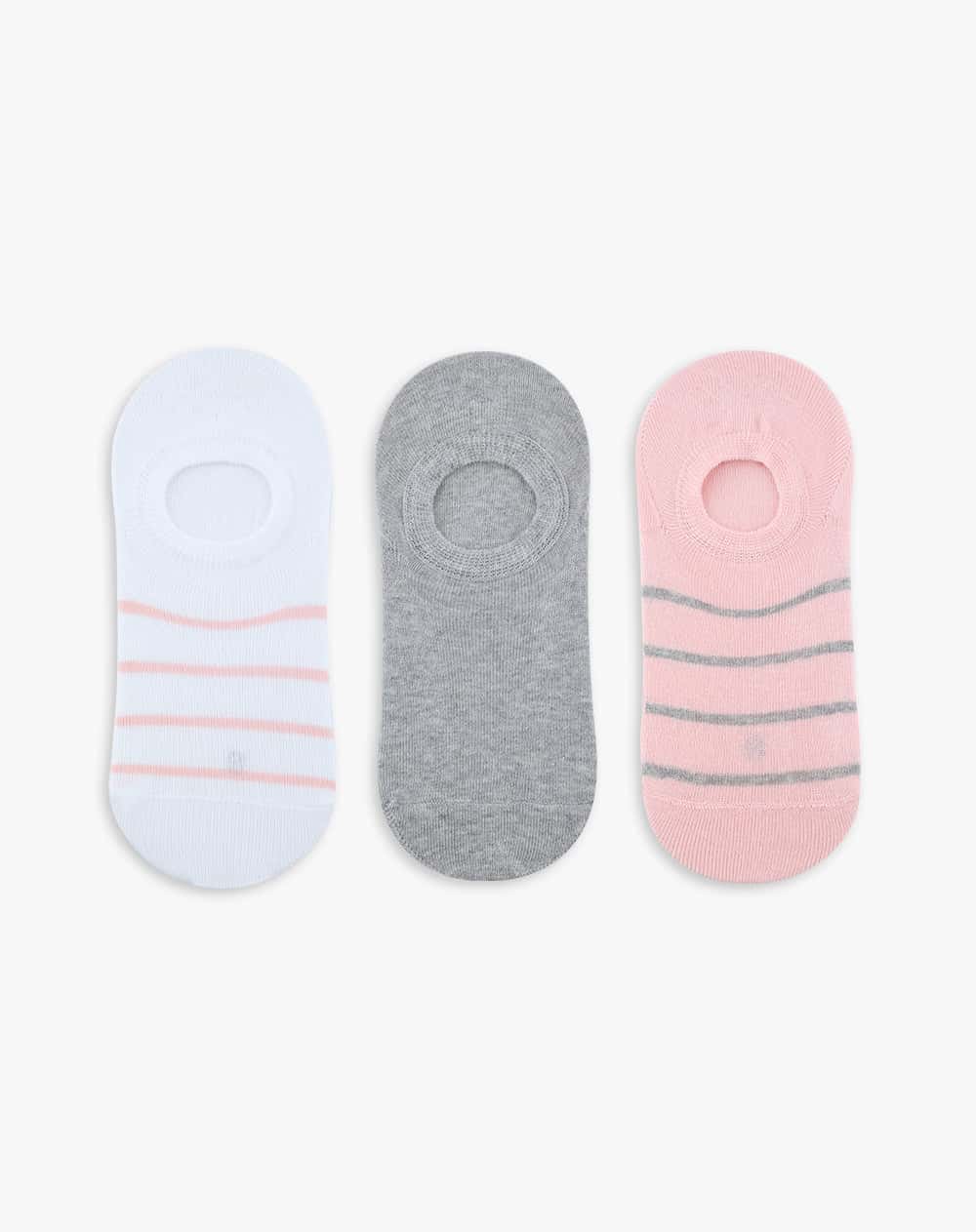 Medias mujer tobillera corta pack x3 surtido