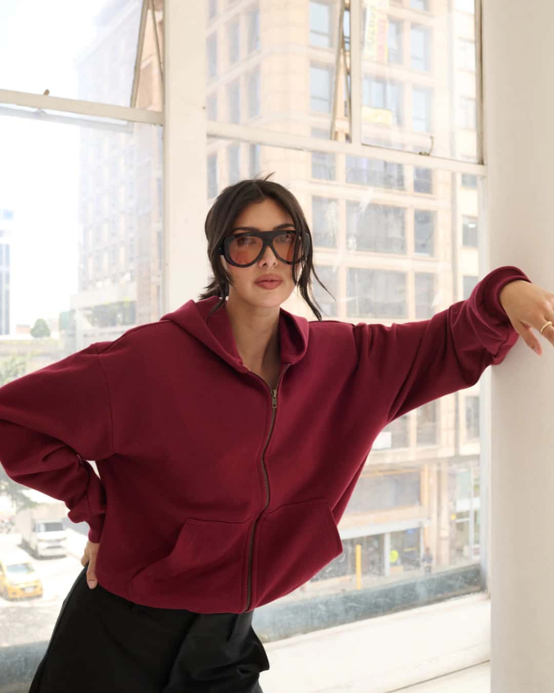UNSEEN HOODIE BURGUNDY