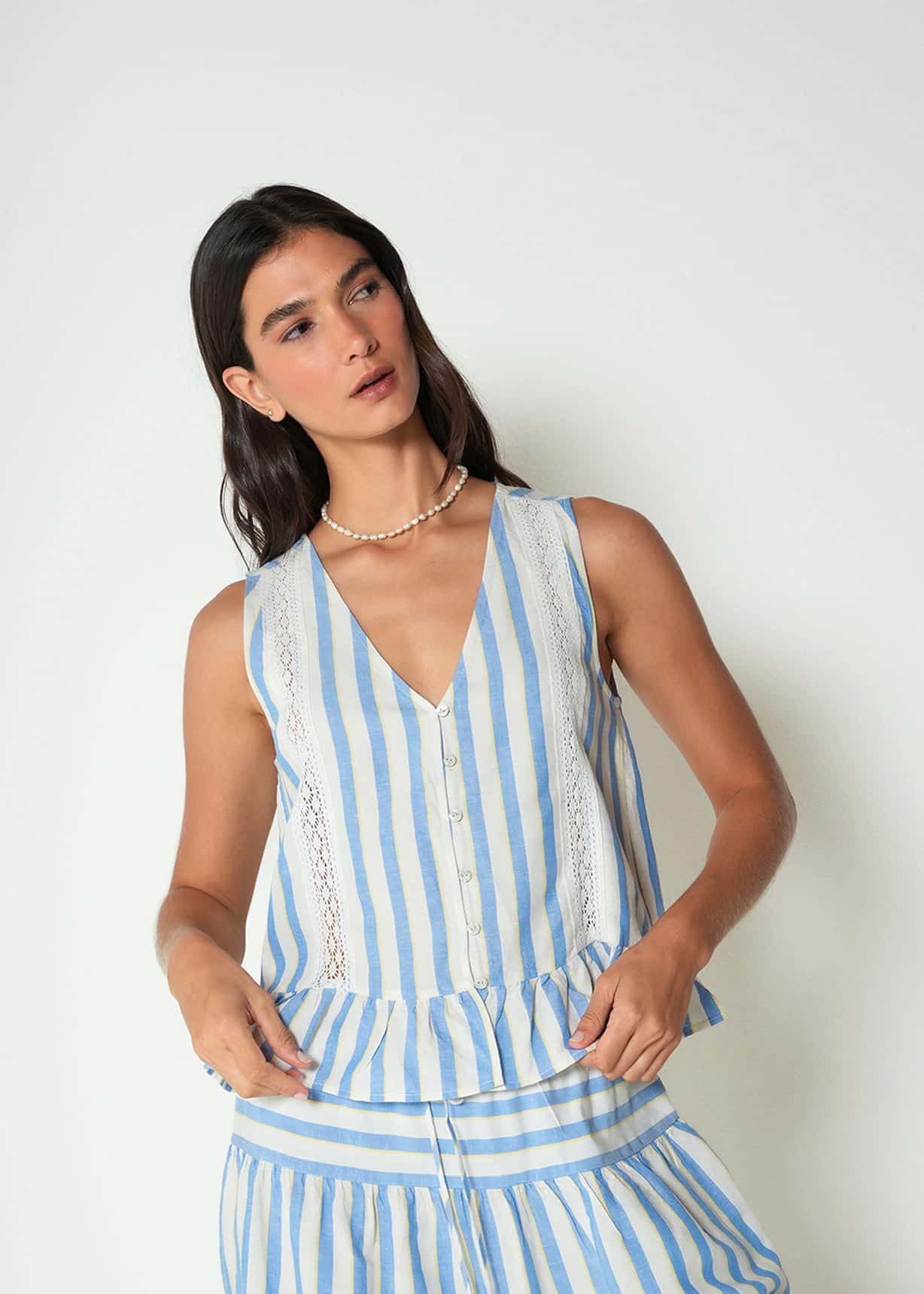Camisa manga sisa a rayas