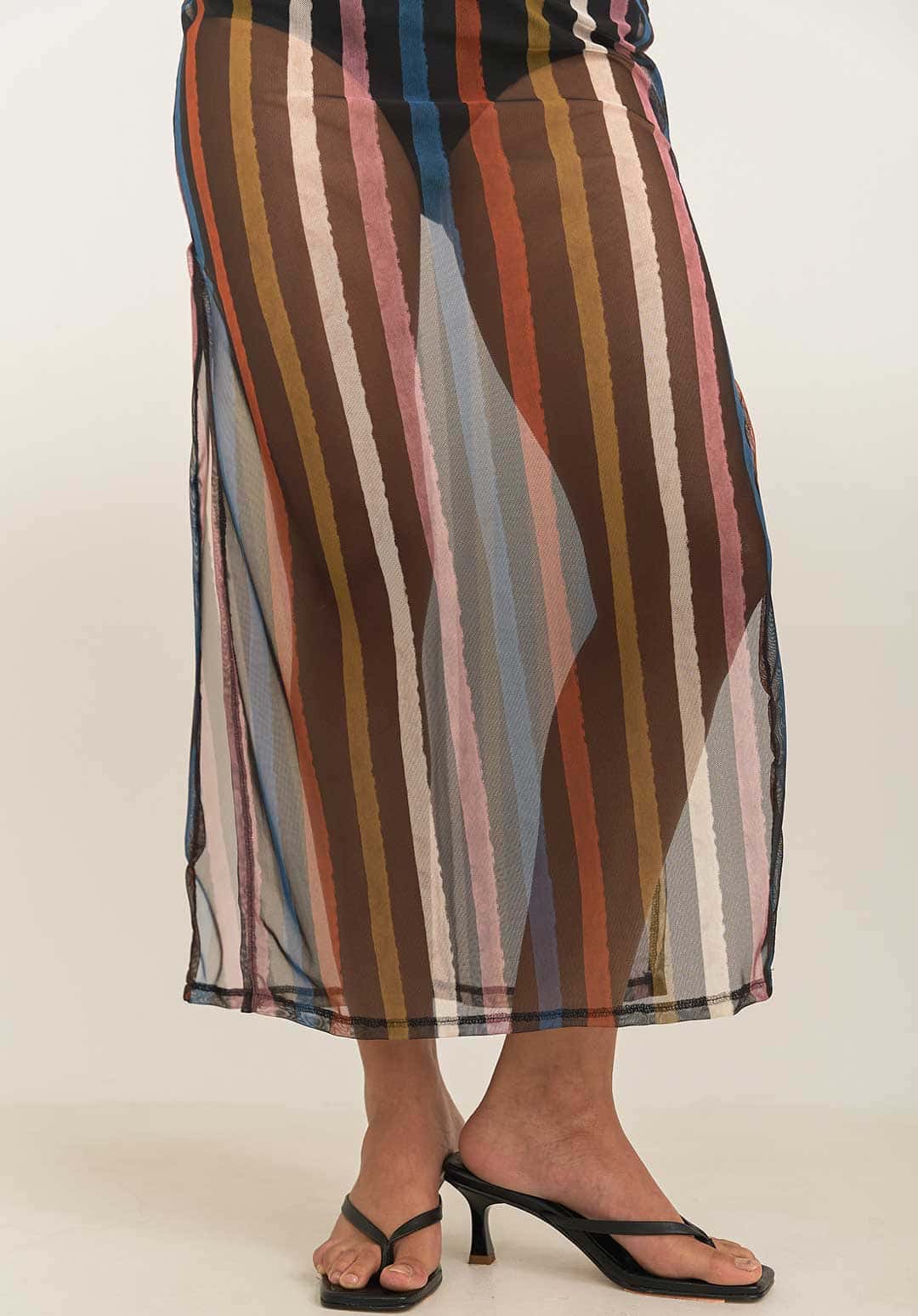 Vestido Mesh Eje Negro - miniatura 3