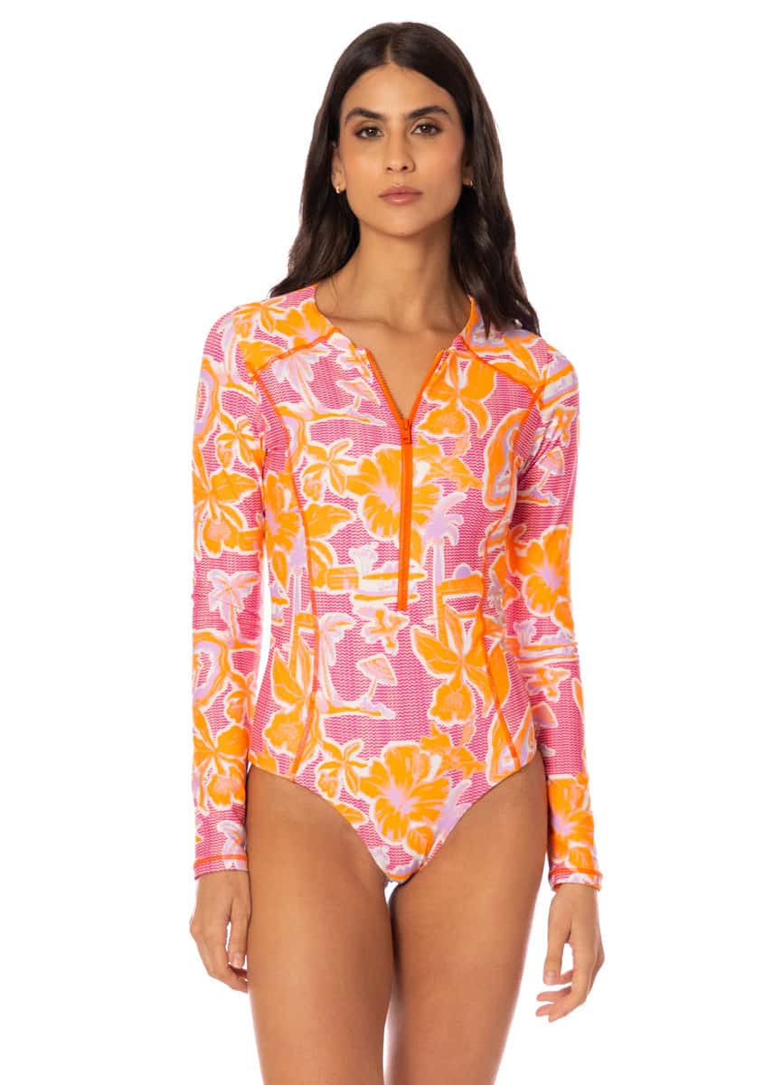 Maaji Flamingo Glow Triton B Cheeky Cut Surf One Piece