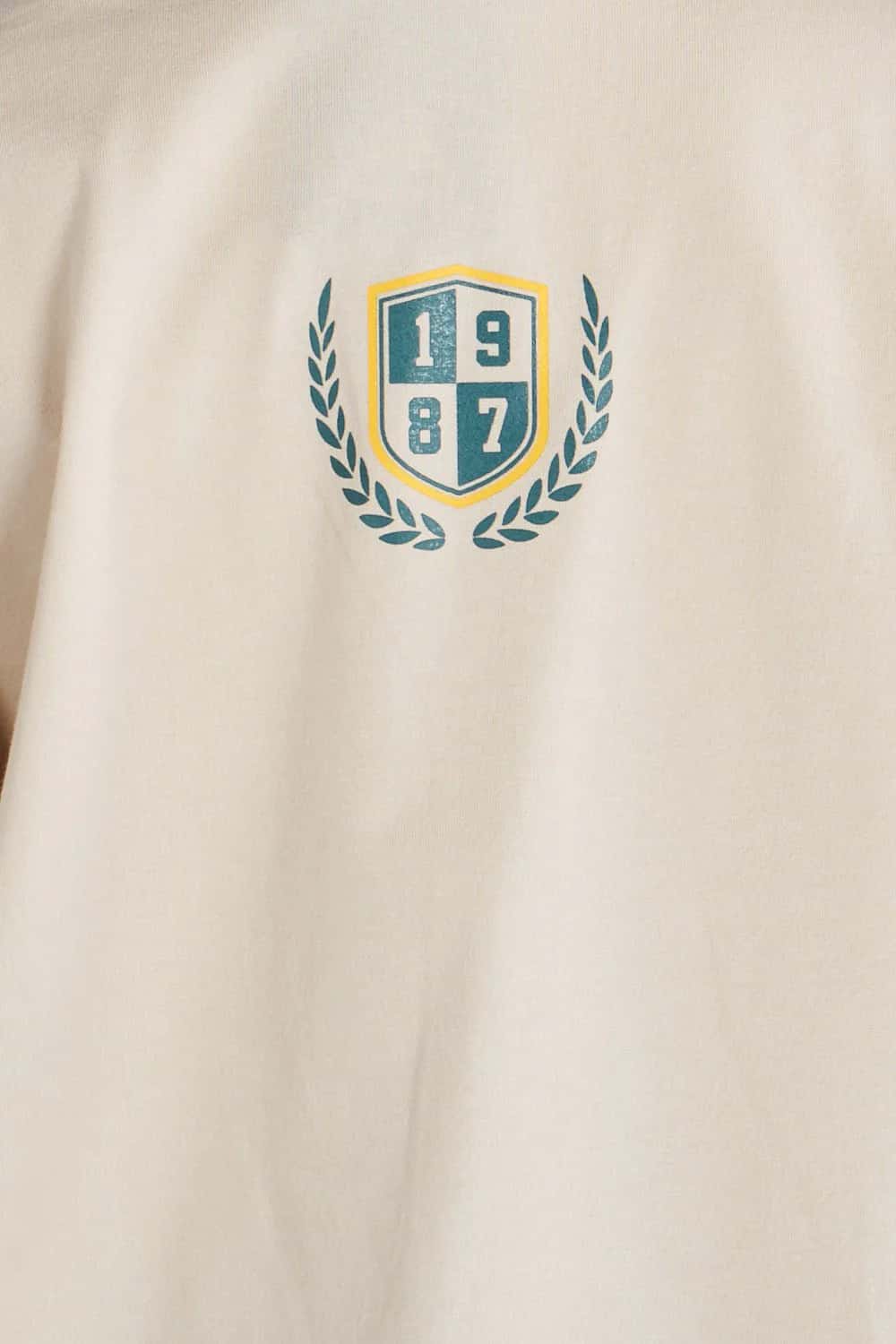 Camiseta oversize estampado New Jersey Beige | DROP 03 | - miniatura 6