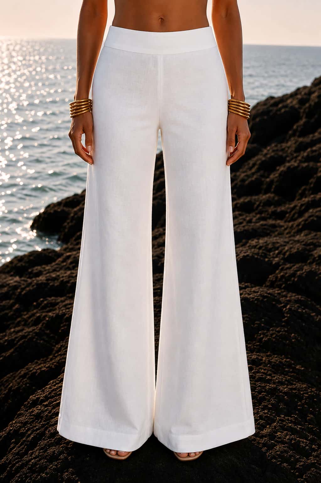 Pantalón Kristu Lino blanco - miniatura 1