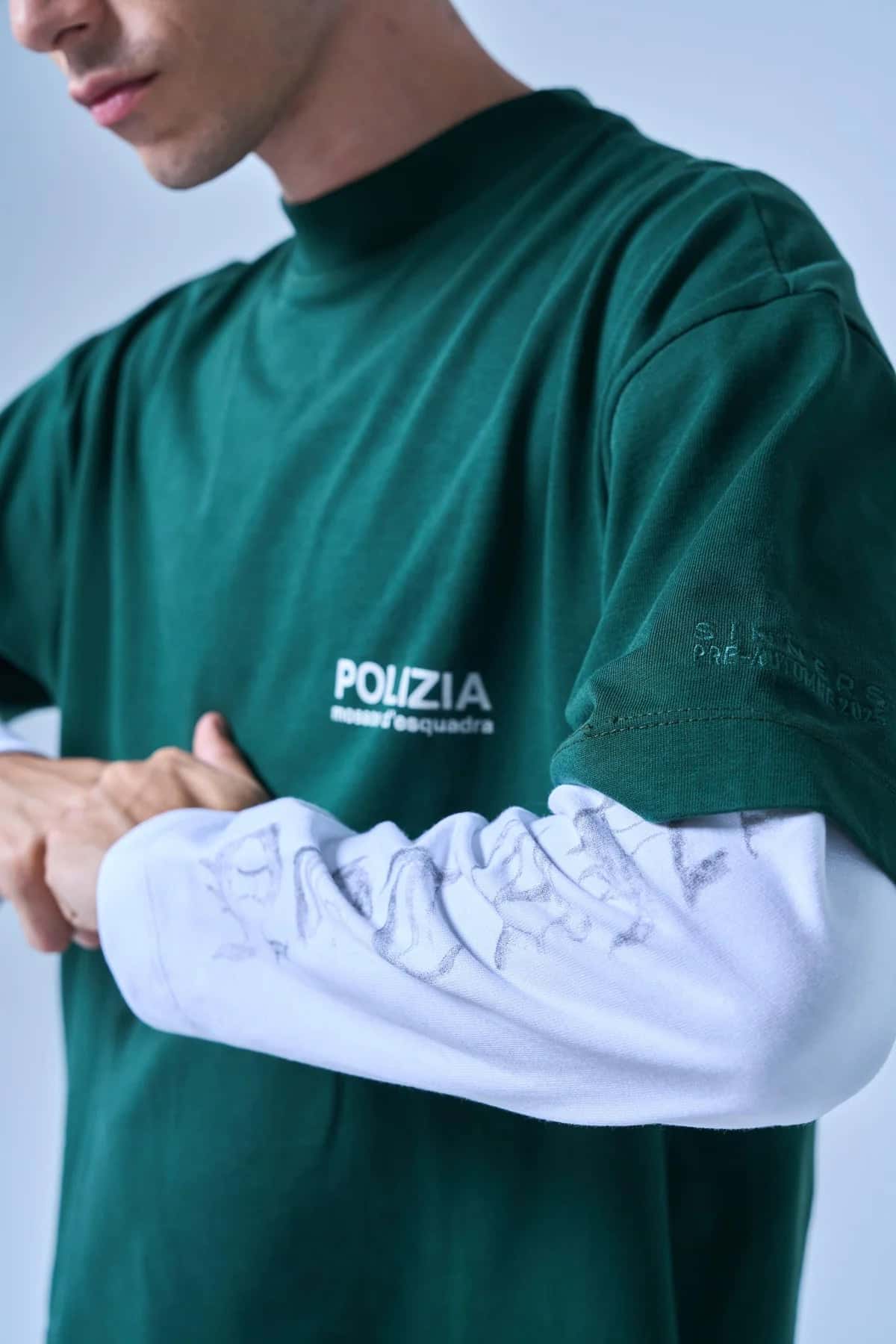 POLIZIA GREEN DOUBLE SLEEVE - miniatura 4
