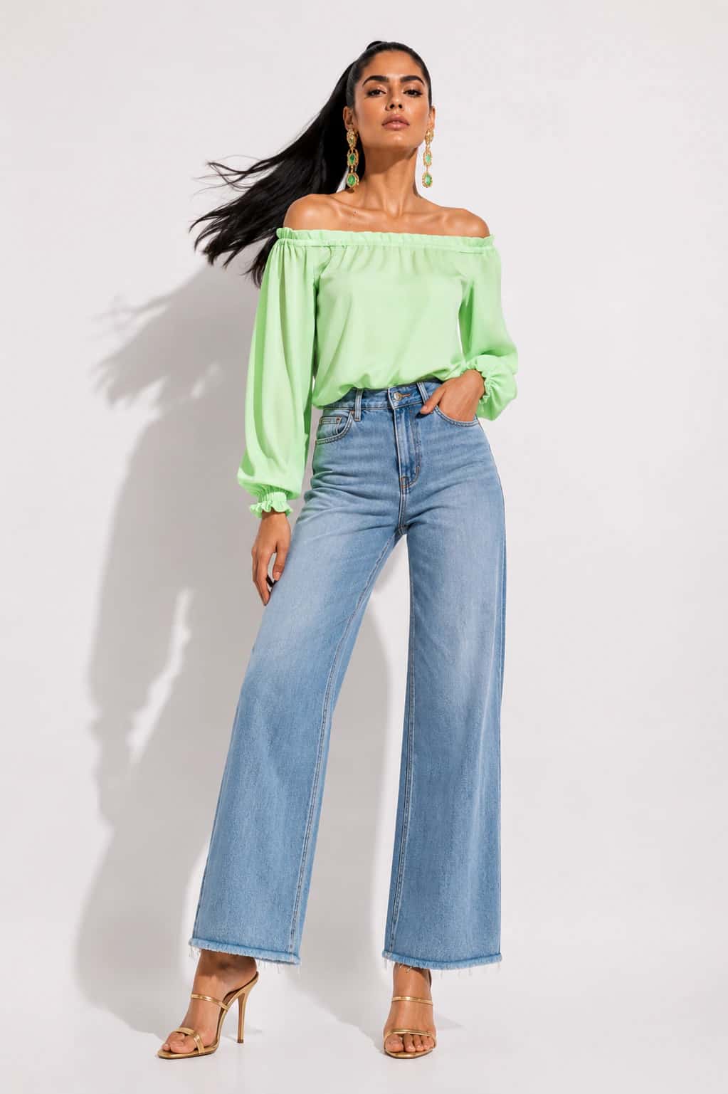 Blusa Capuchina Verde Biche - miniatura 3