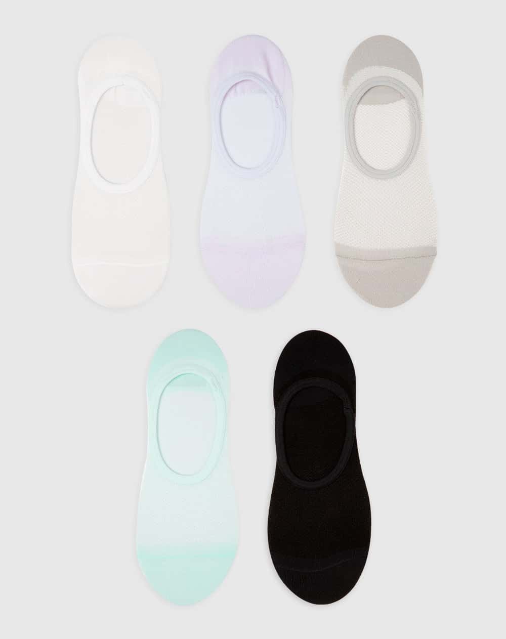 Medias mujer baleta algodón pack x5 surtido