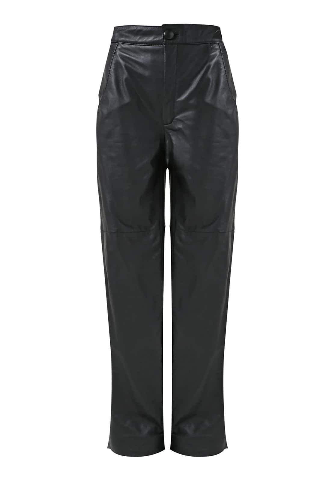 LEATHER BAGGY TROUSERS