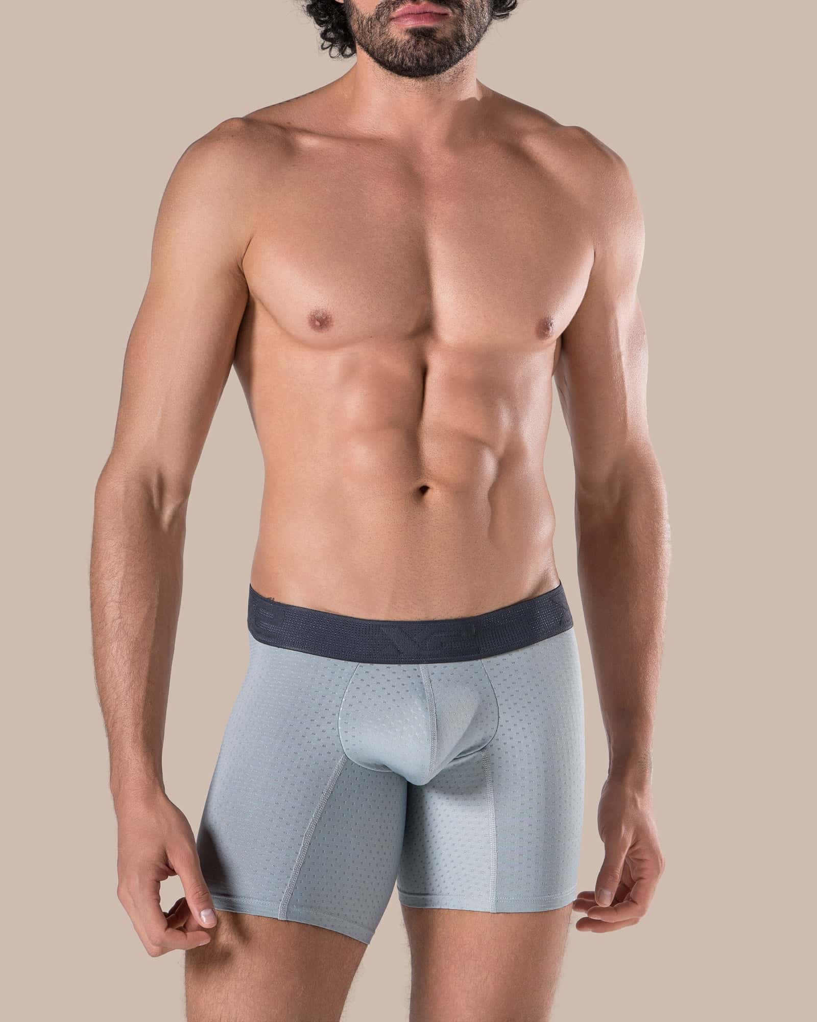 Bóxer Medio Princeps Nylon Gris X2