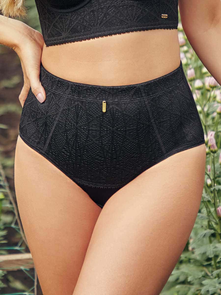 Panty Clásico Levanta Cola Para Mujer Negro