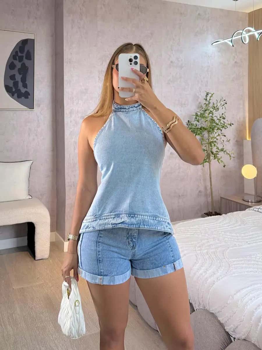 Blusa Denim Martina (claro)
