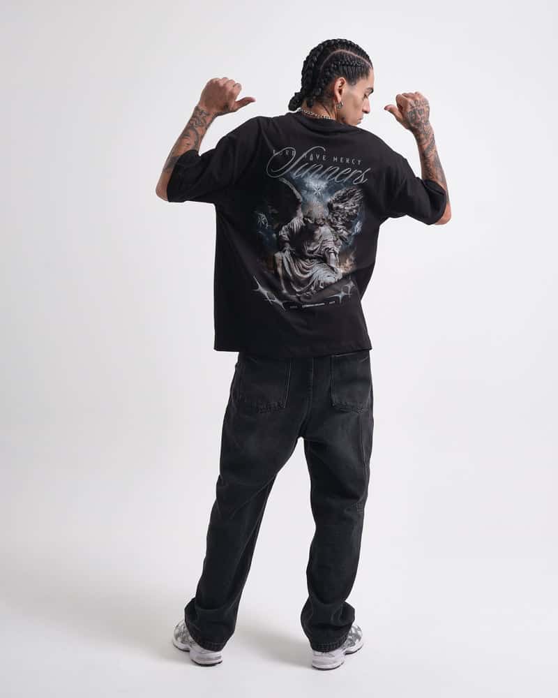 Camiseta Negra Oversize Divine Wrath - miniatura 3