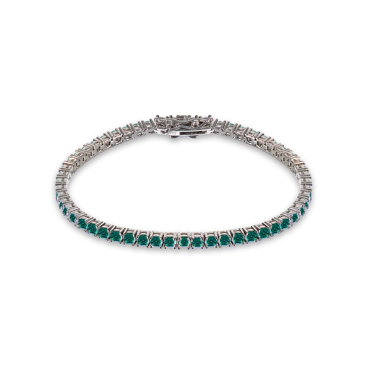 THE TRACE BRACELET | PULSERA EN PLATA LEY 925 Y ESMERALDAS