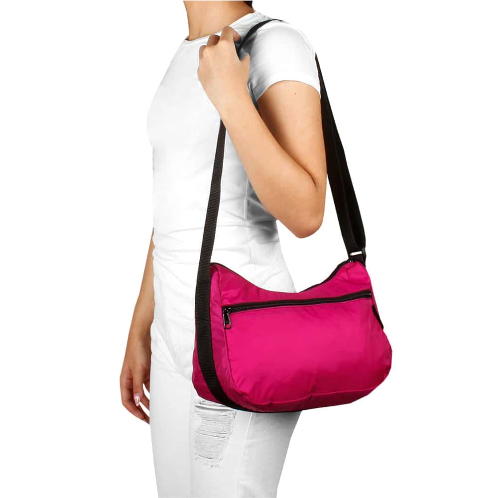 Bolso City Manos Libres Plegable Fucsia