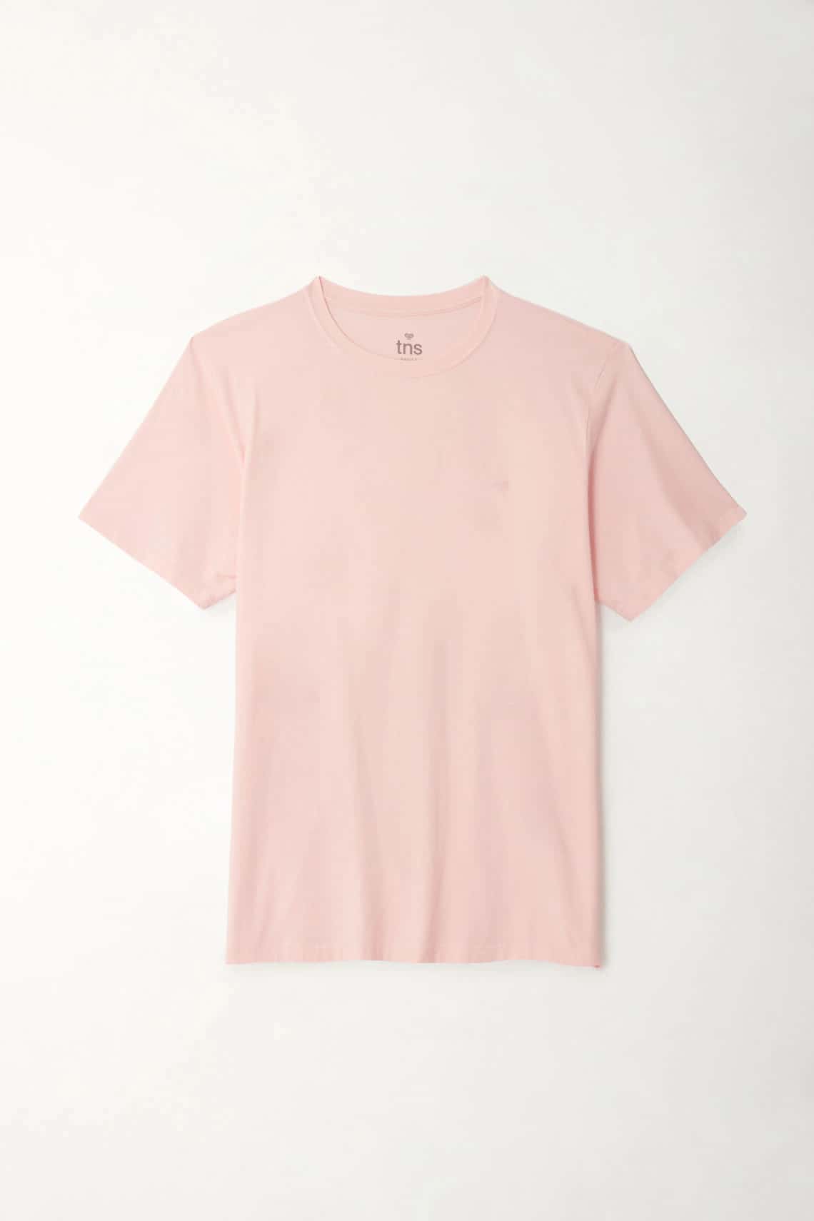 Camiseta rosada manga corta para hombre