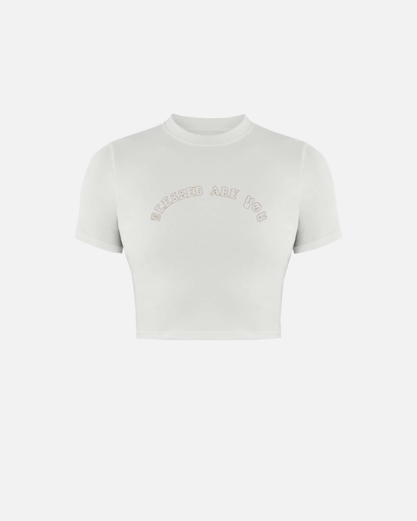 Capsule Blessed Are You Baby Tee White
