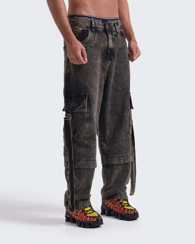 Jeans Baggy Cargo Acid Wash - miniatura 5