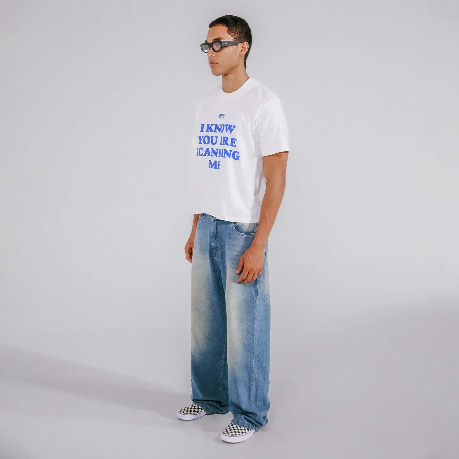 Scanning Cropped Tee - Cream - miniatura 5