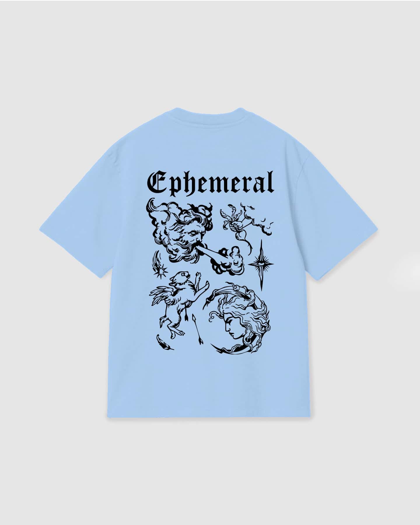 Oversized T Shirt Ephemeral Sky Blue