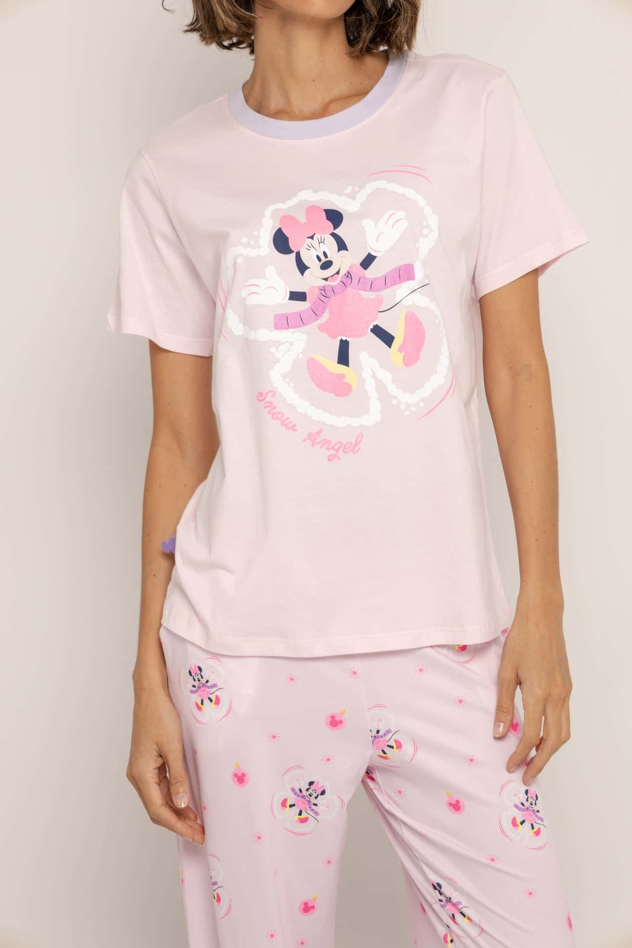 Conjunto Pantalón Elástico Rosa Minnie