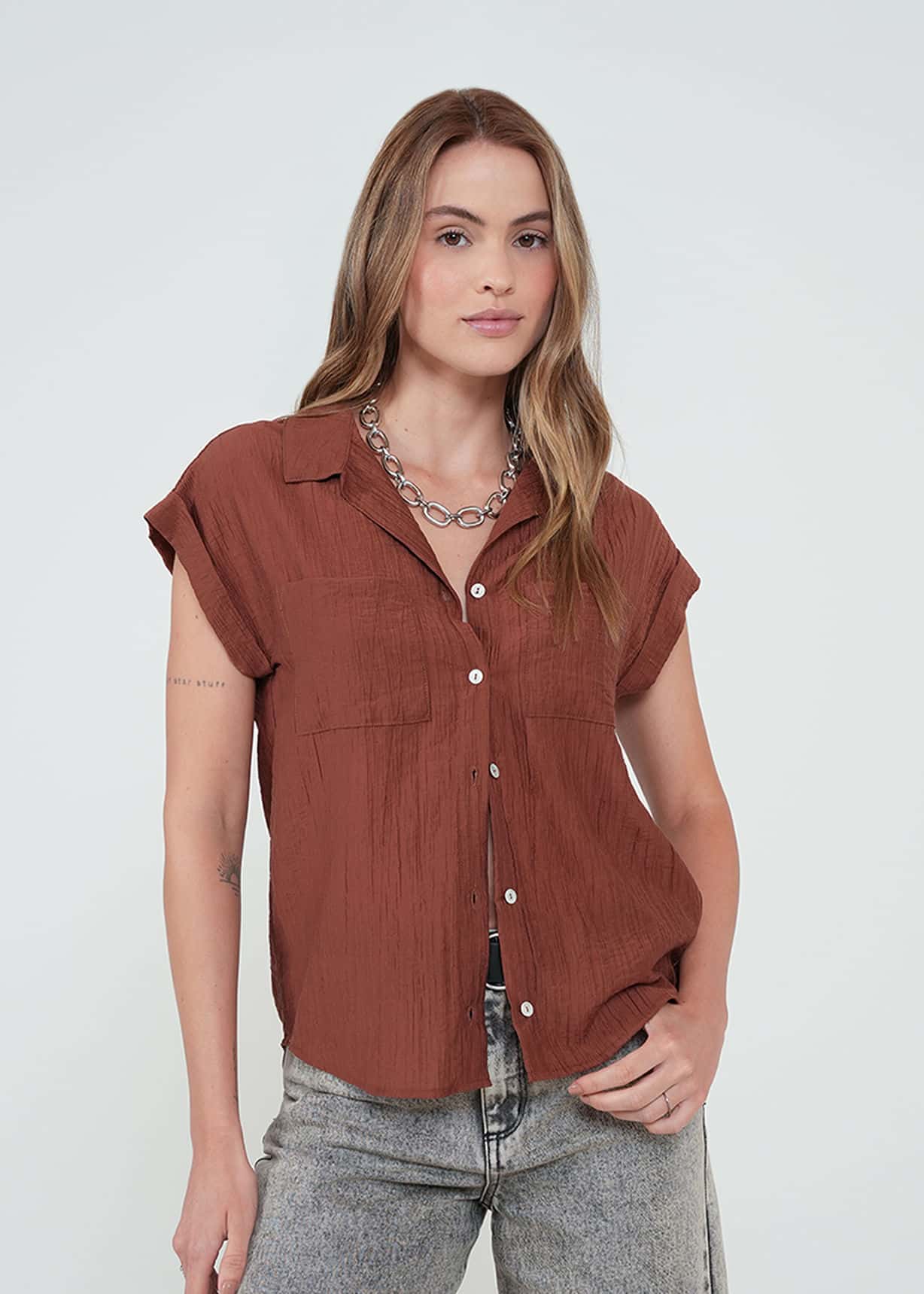Camisa clásica con textura
