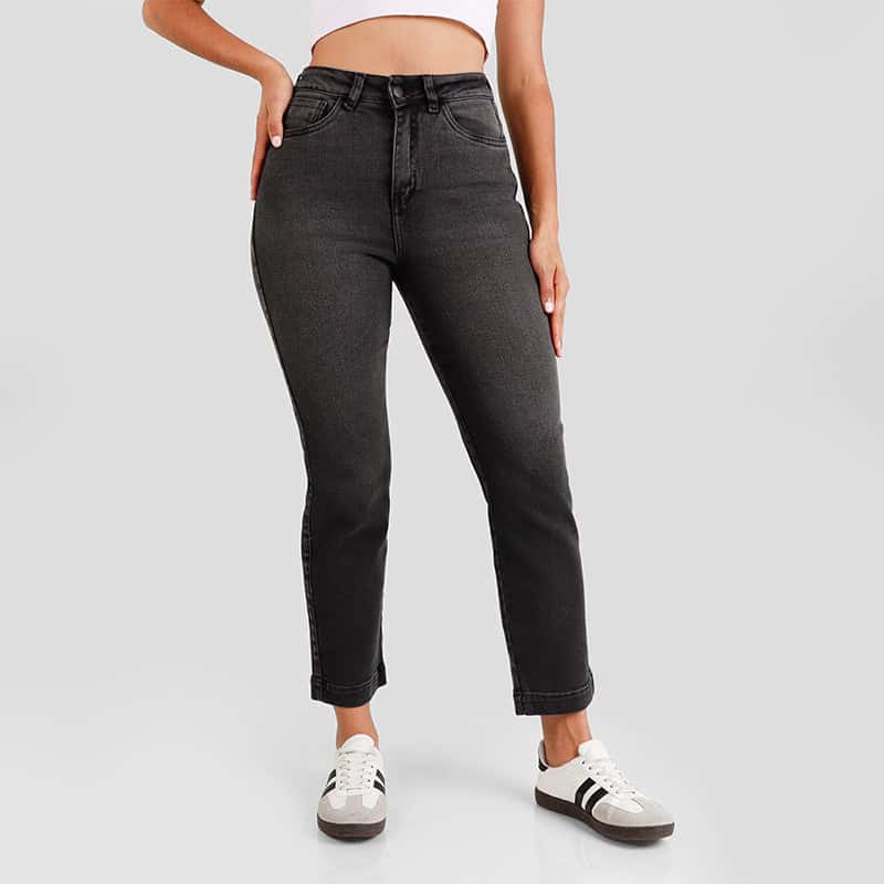 Jeans dama Mom Fit AX-2572 Gris