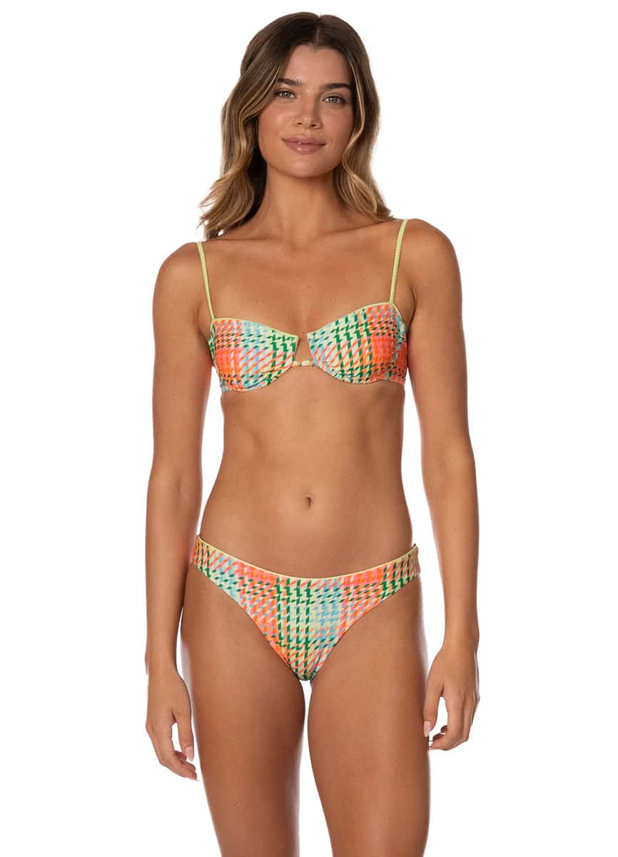 Maaji Dreamy Grid Amatista Unmolded Underwire Bikini Top