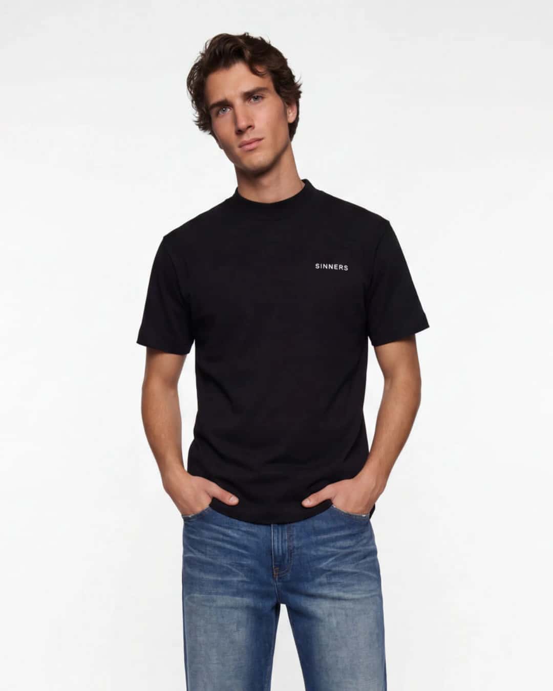 LOGO REGULAR BLACK T-SHIRT - miniatura 3