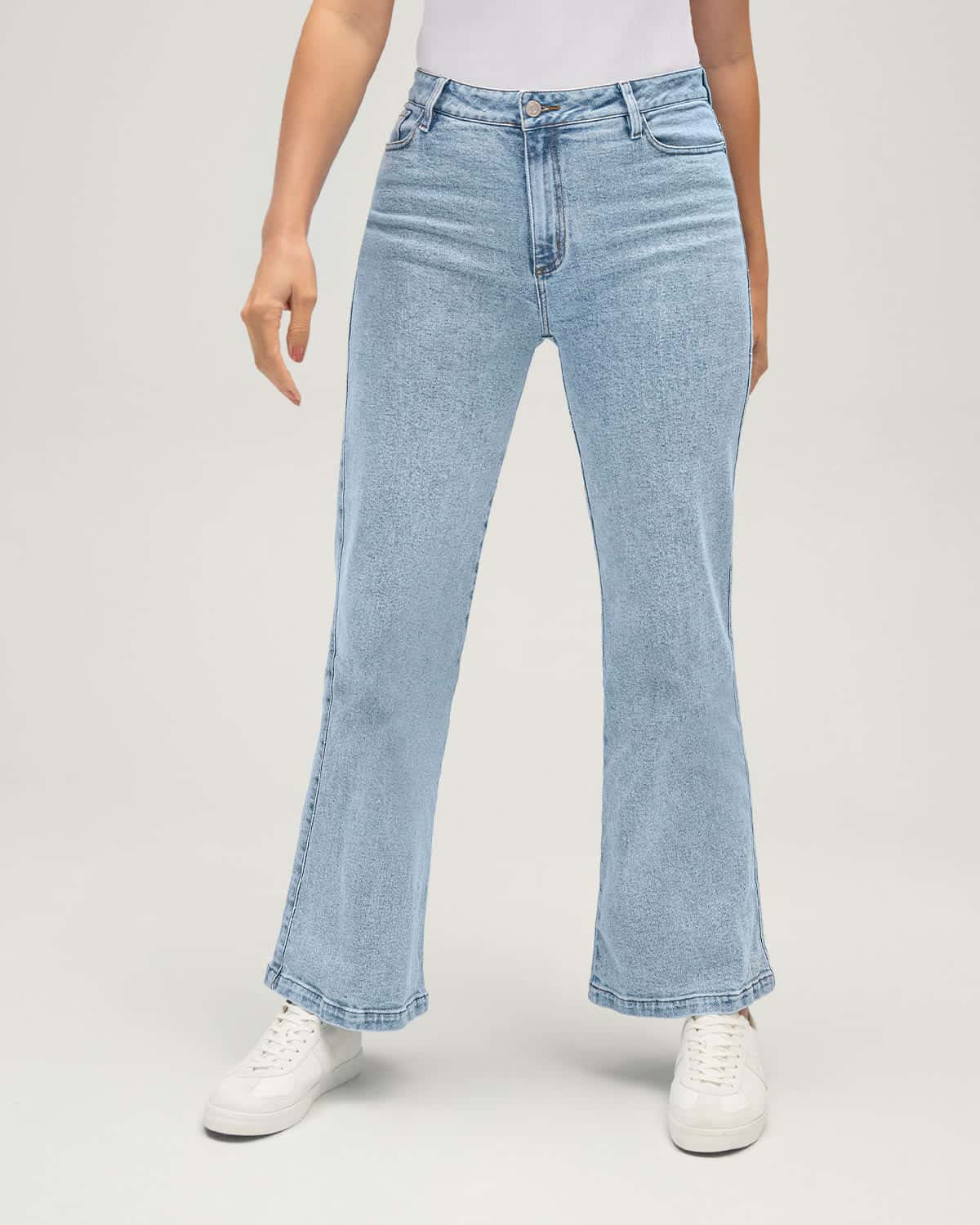 Jean bota ancha esencial para mujer