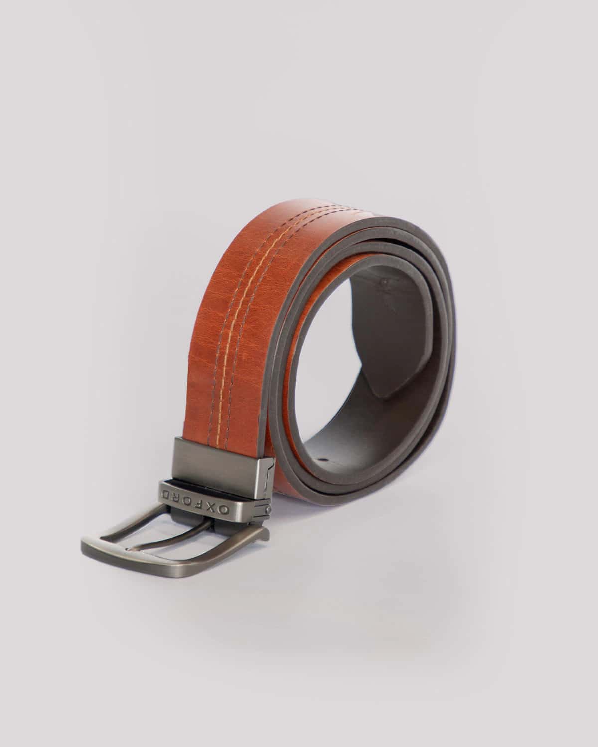 Cinturon cafe doble faz para hombre