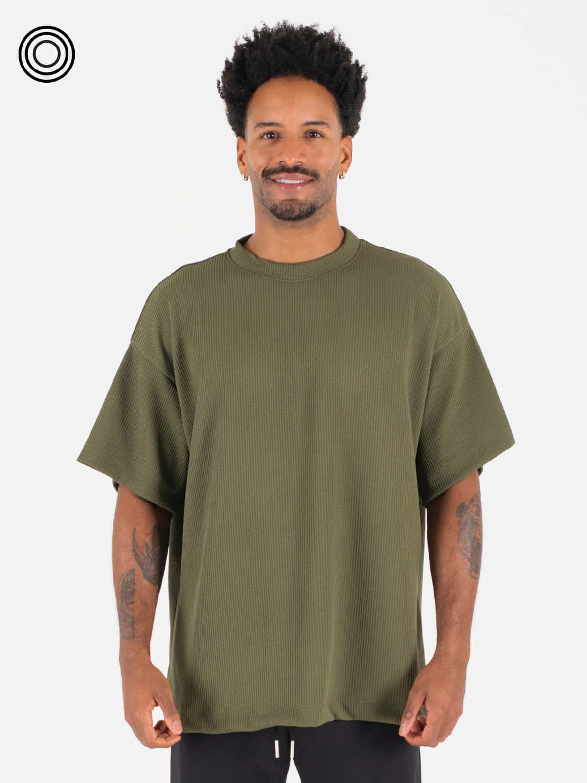 Camiseta hombre stone verde militar