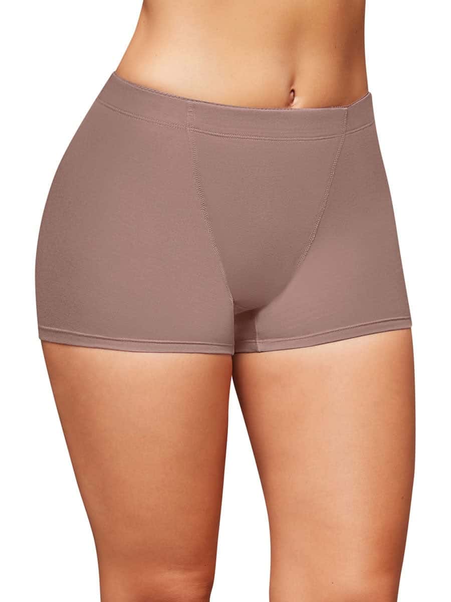 Bóxer Deportivo Corto Para Mujer Color Marrón Claro