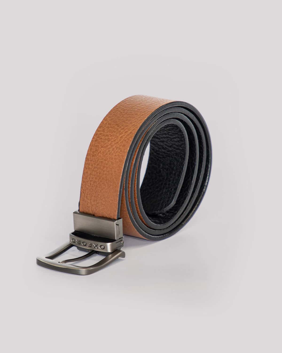 Cinturon miel doble faz para hombre