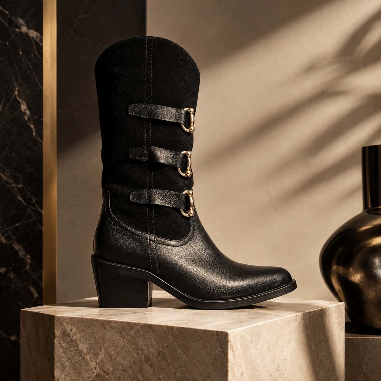 Muestra Texana 2356 cuero x Ante Negro 38