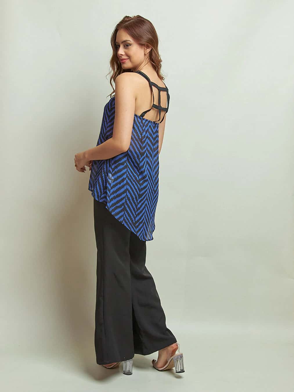 Blusa Candela Azul Estampado - miniatura 4