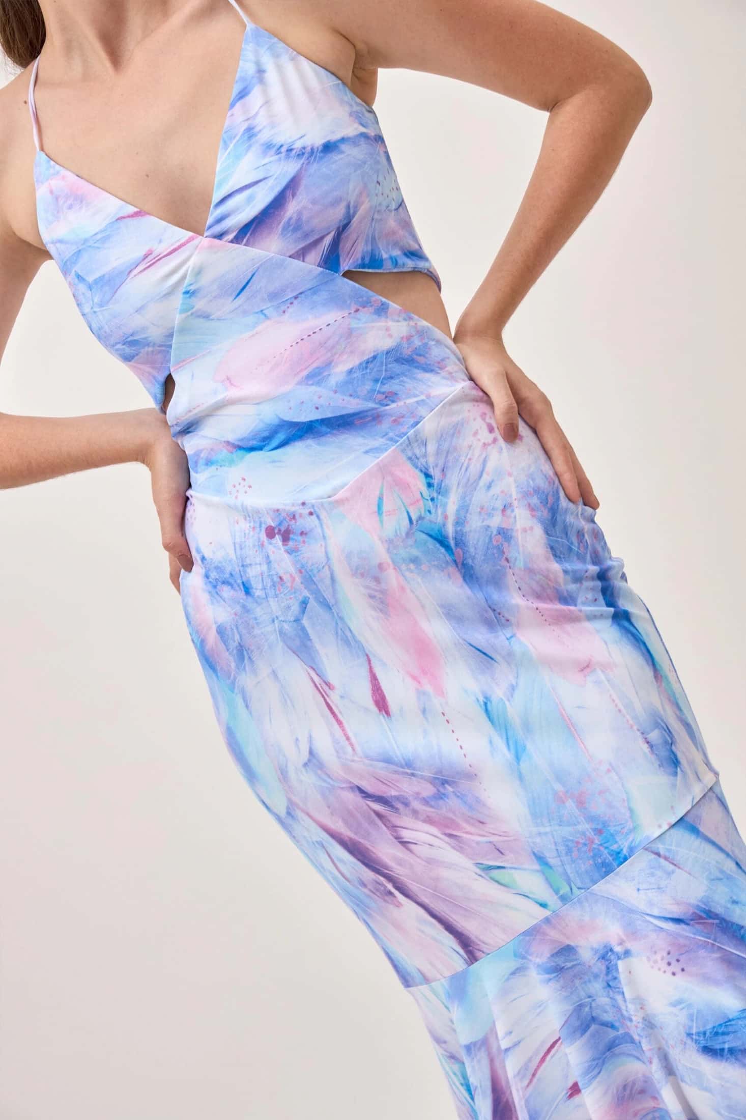 Vestido Oll Plumas Lila - miniatura 5