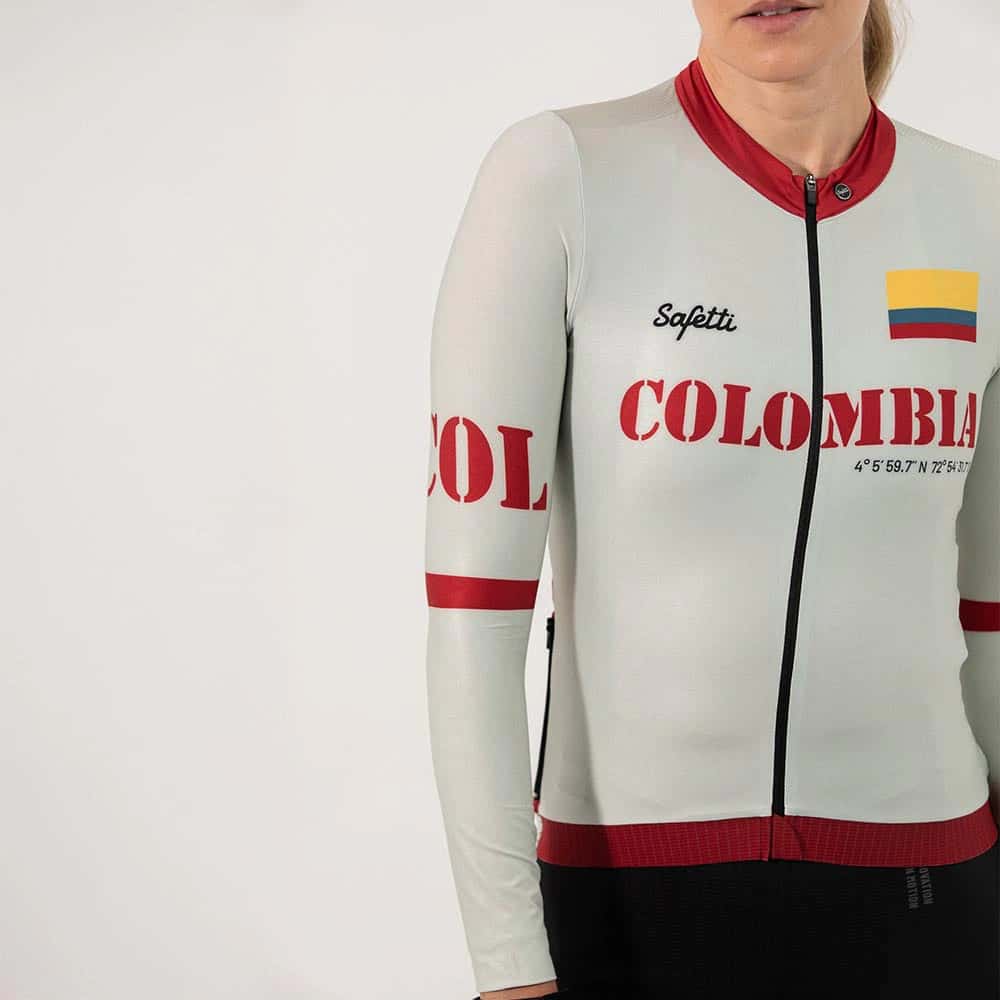 CAMISA CICLISMO MANGA LARGA COLOMBIA 51 PARA MUJER - miniatura 4