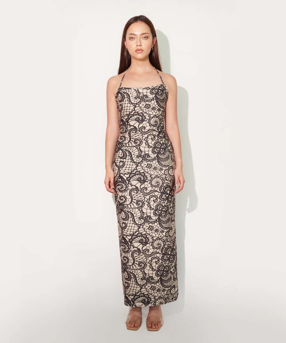 Maxi Dress in Faux Lace