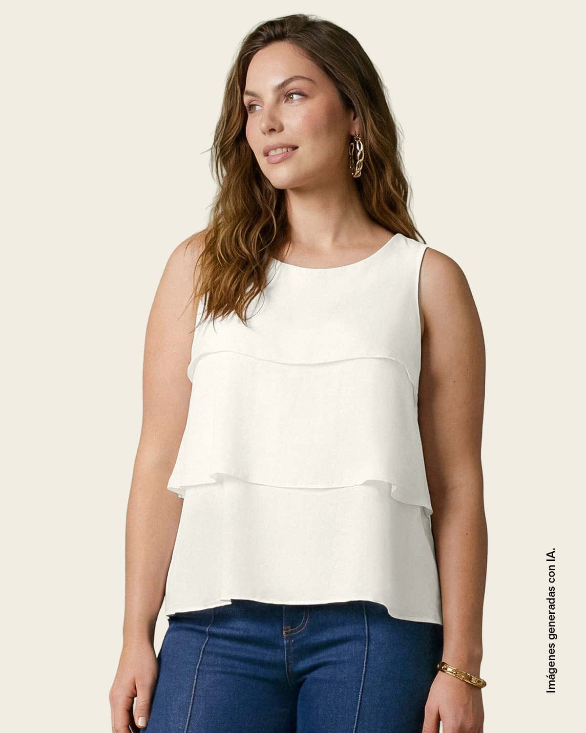 Blusa manga sisa con boleros en frente