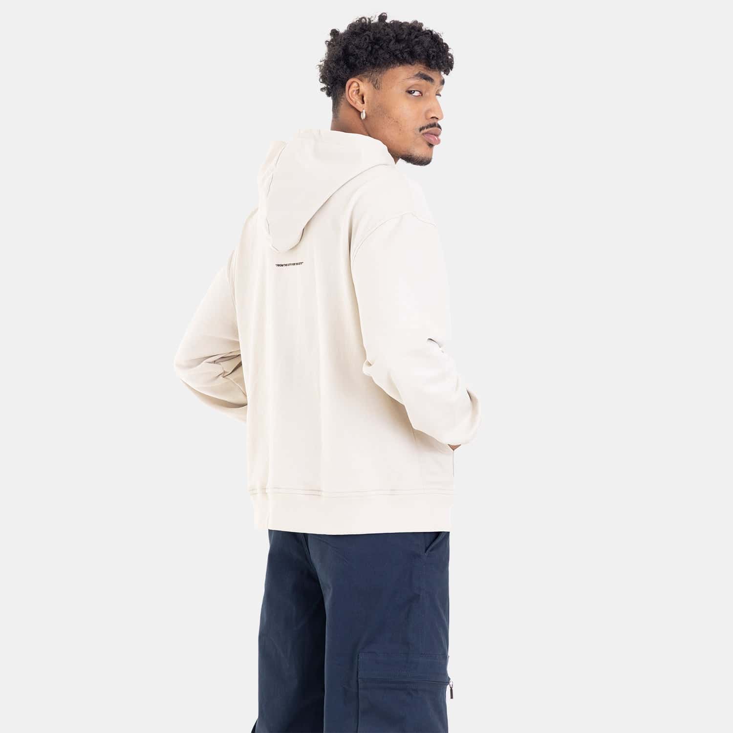 Zip Hoodie Regular Fit Beige - miniatura 6