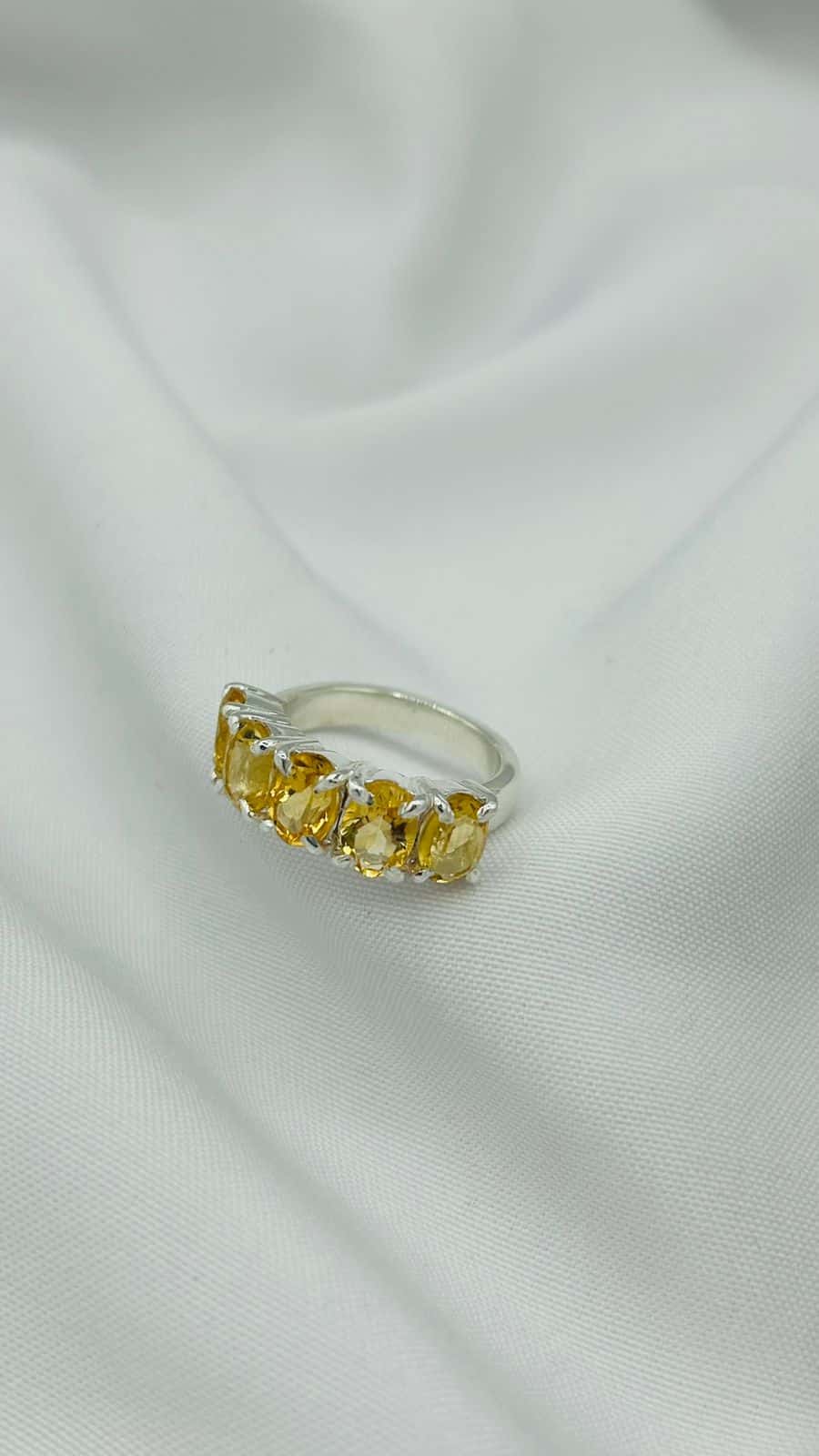 Anillo Multipiedras Citrino