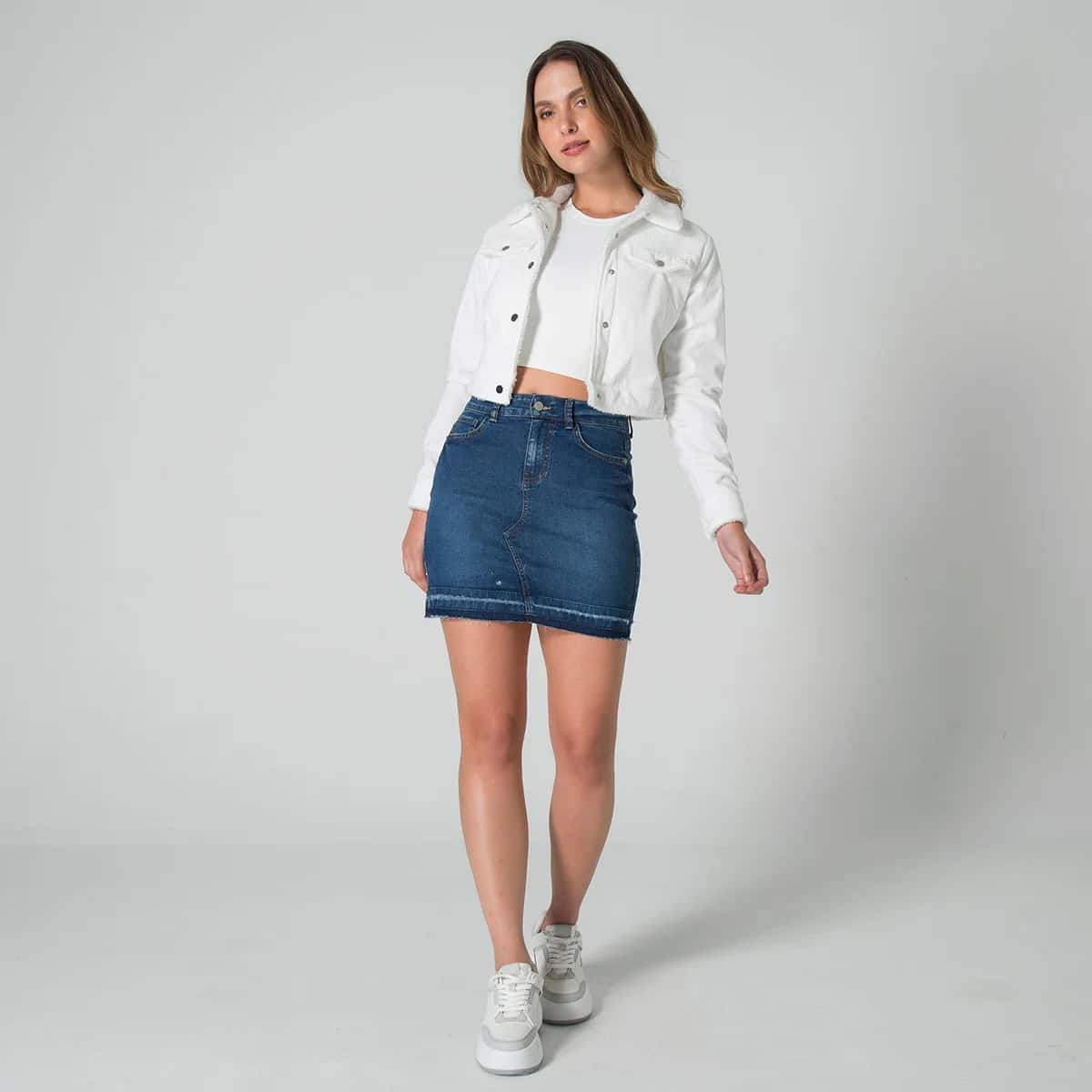 Falda Denim Corta Tego