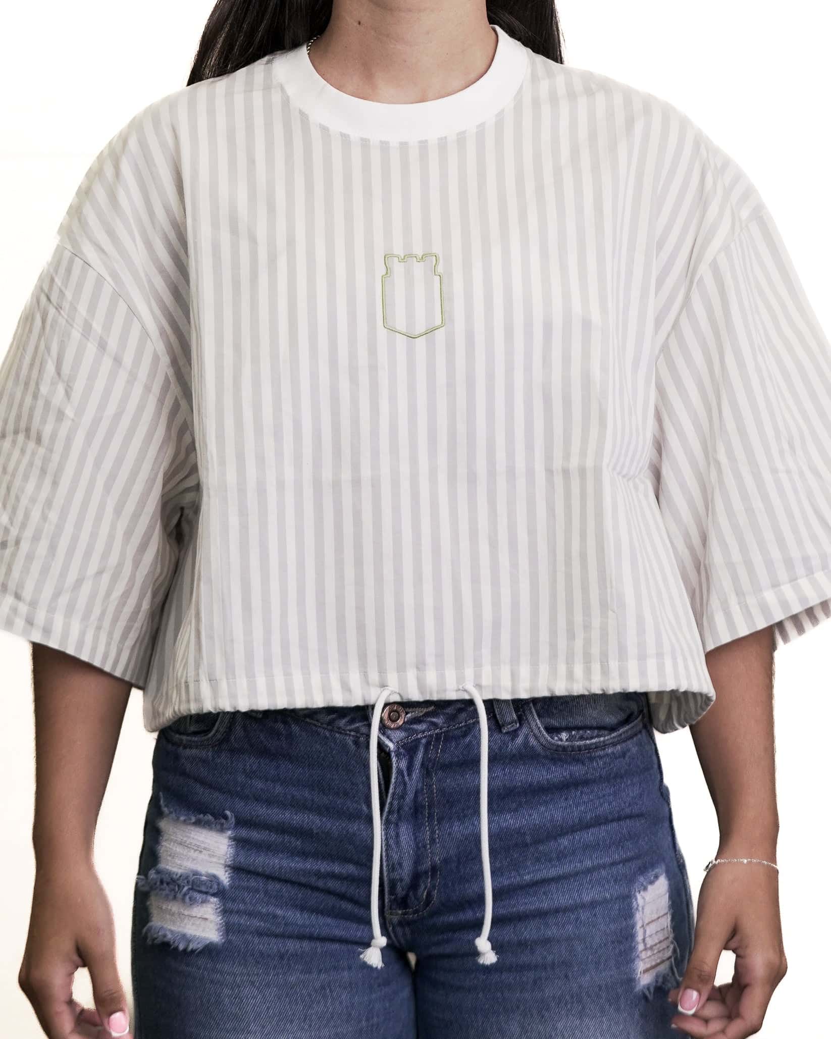 CAMISA BLANCA  RAYAS MUJER  NIKE