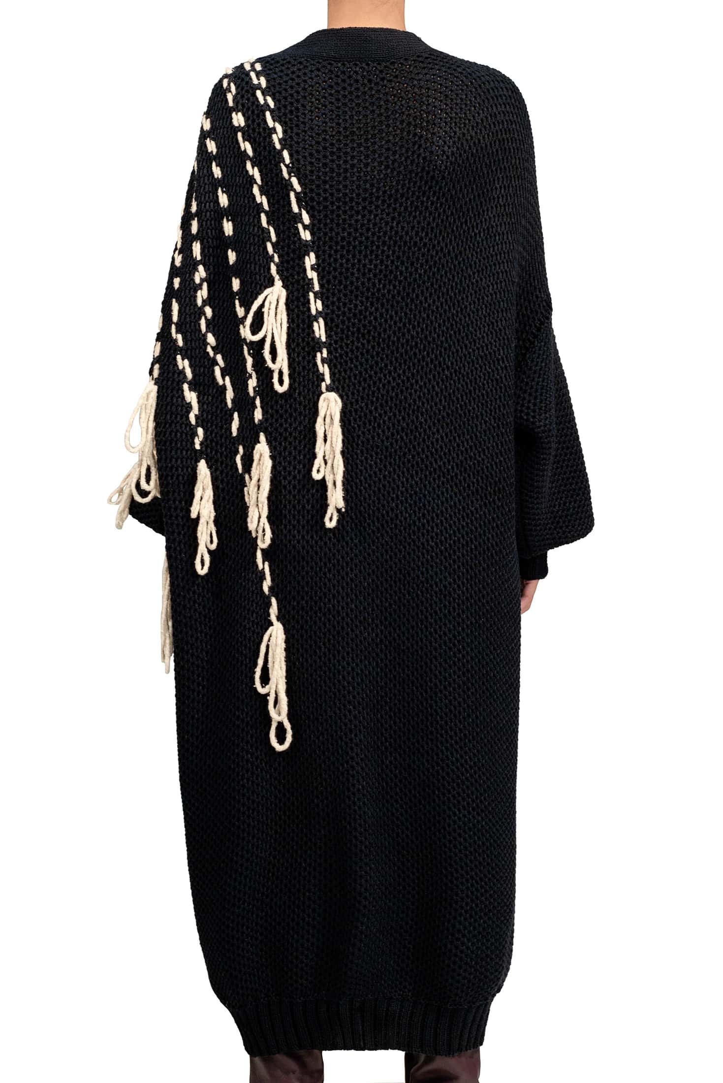 MOON TRACE KNITTED OVERCOAT - miniatura 3