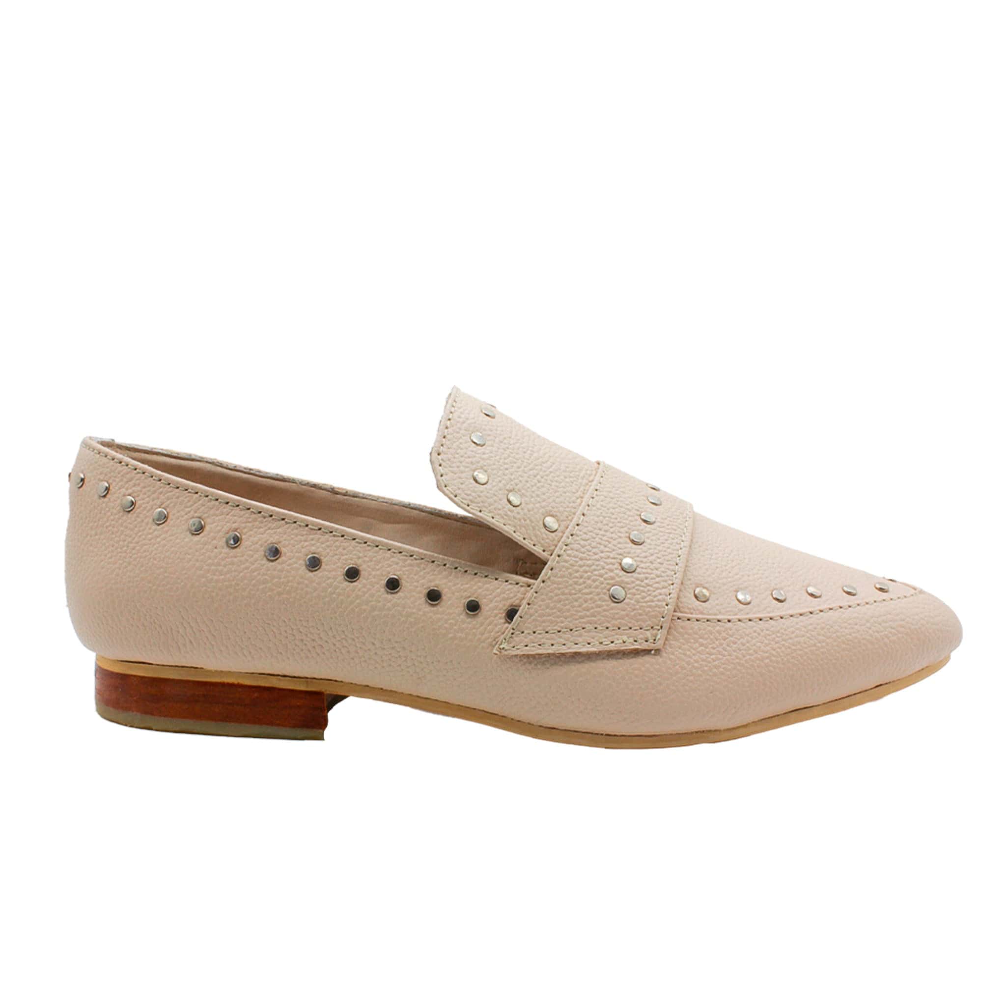 "Roma" Mocasin en Cuero con Taches