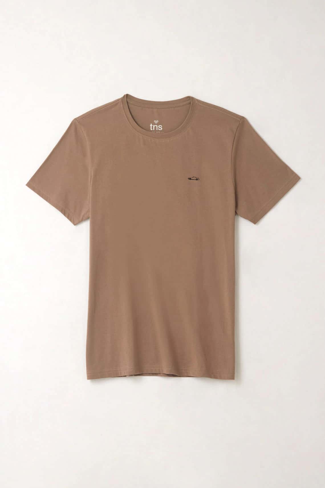 Camiseta básica café para hombre