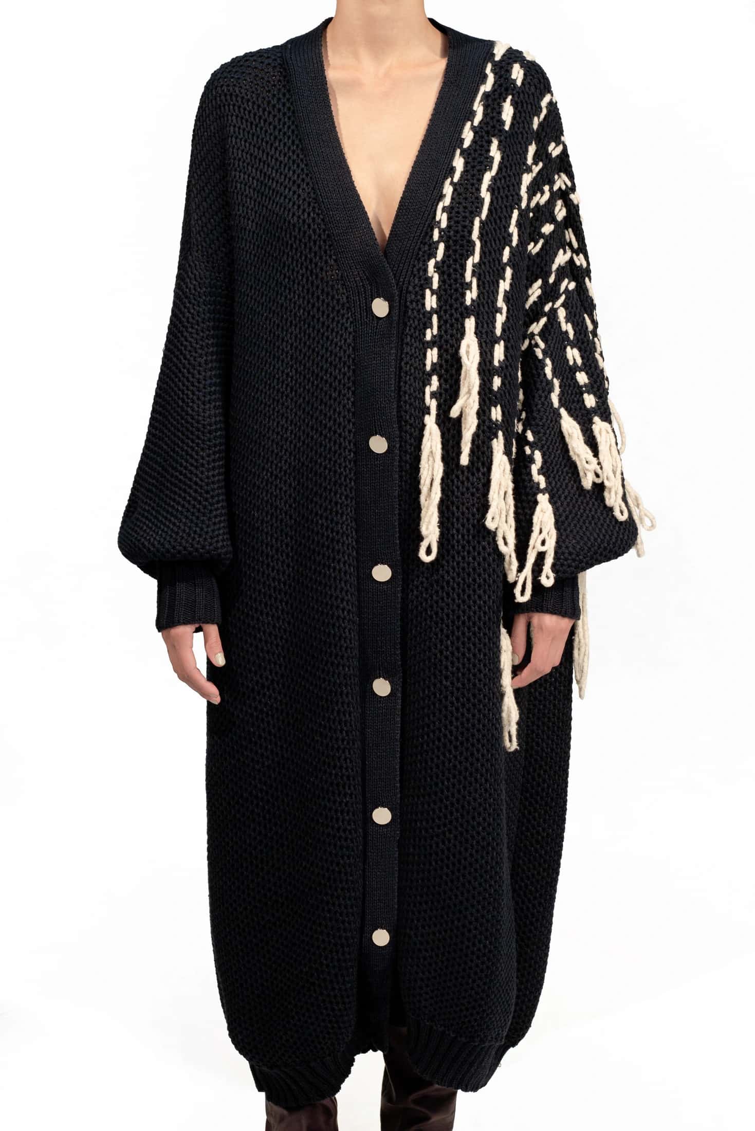 MOON TRACE KNITTED OVERCOAT