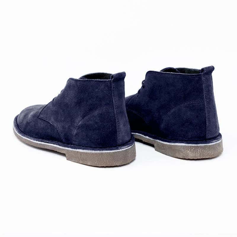 Botas Desert Hombre Cuero Carnaza Azul Marino - miniatura 3