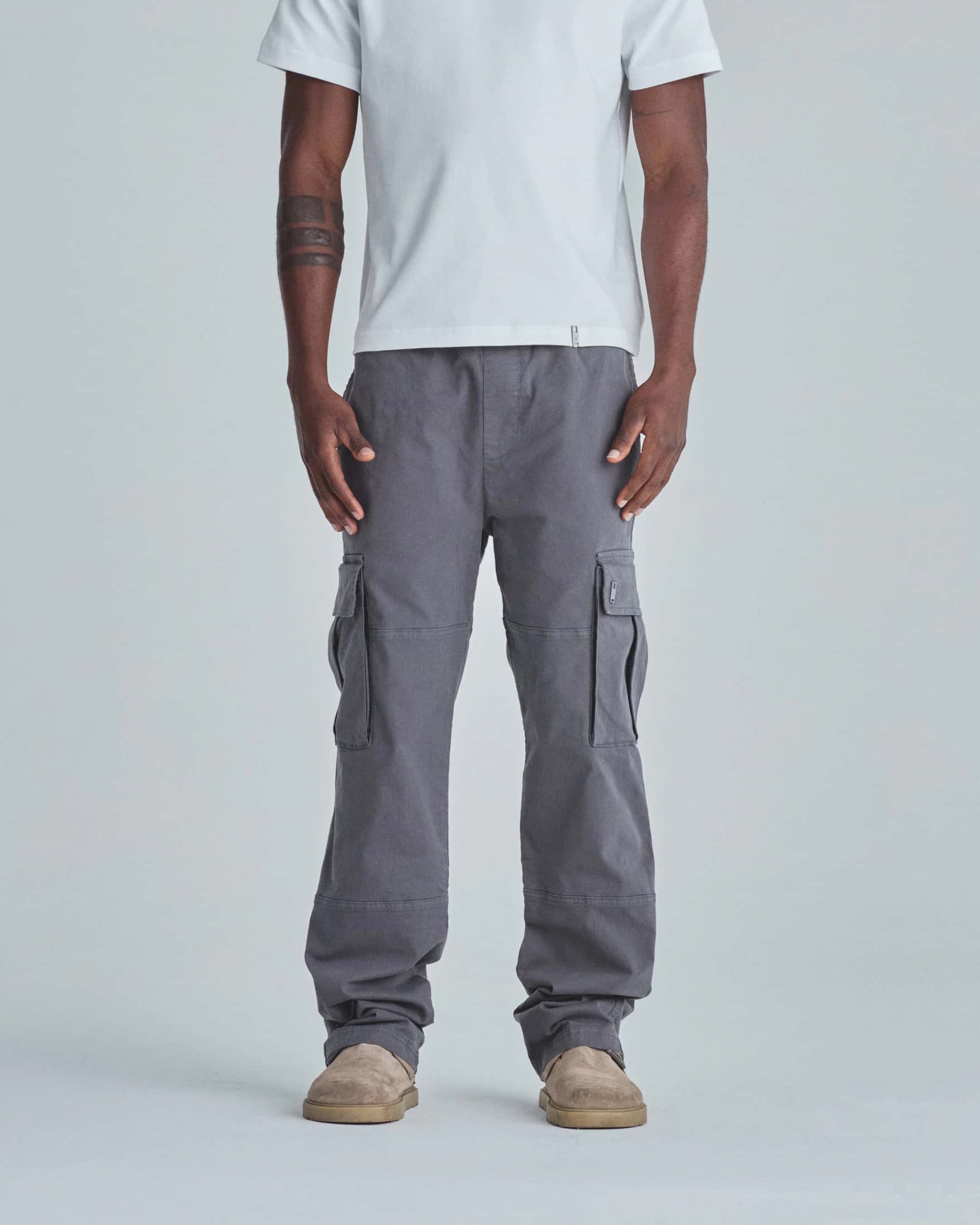 Basics Relaxed Cargo Pants Gray - miniatura 2
