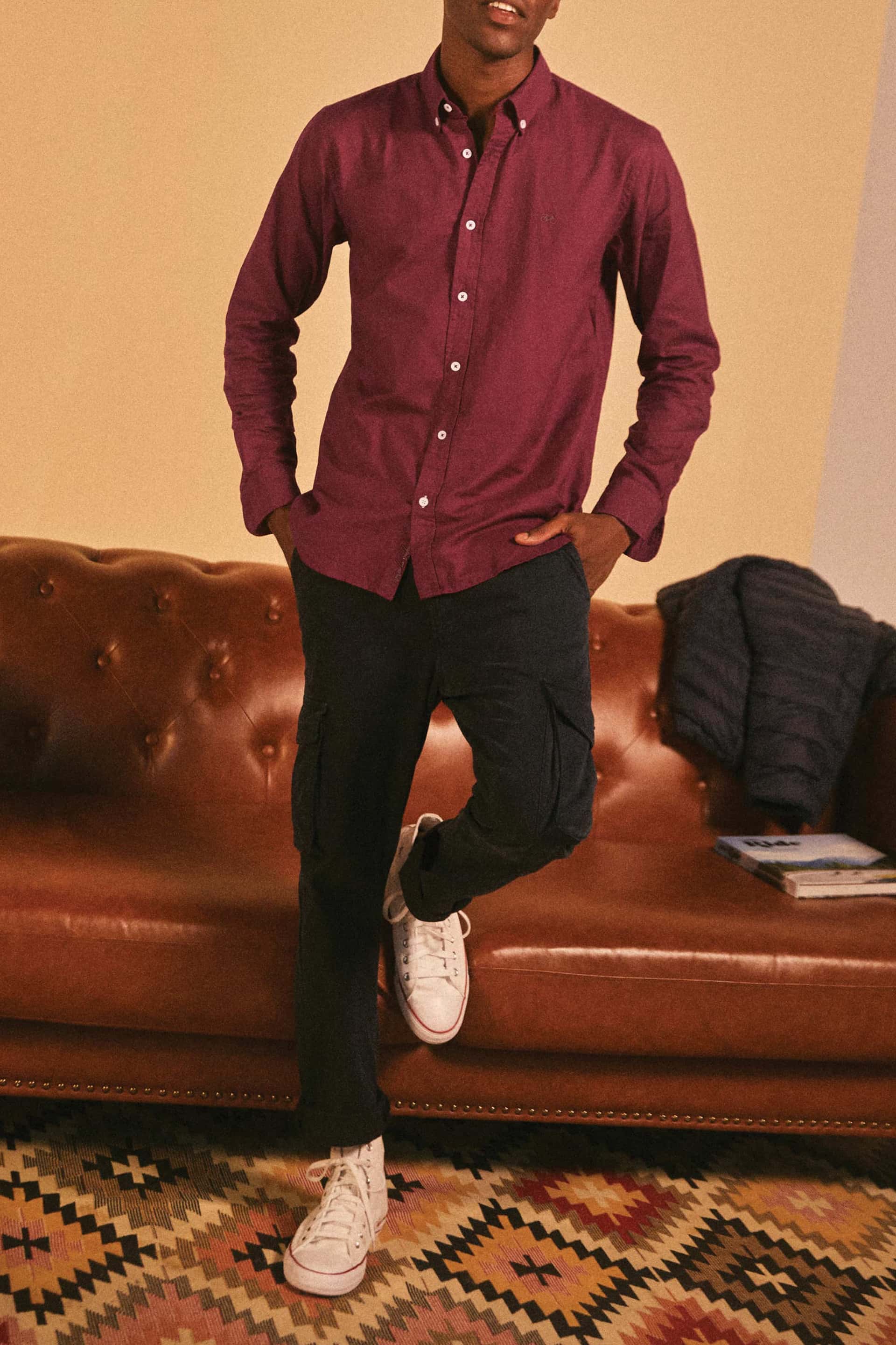 CAMISA OXFORD VINO